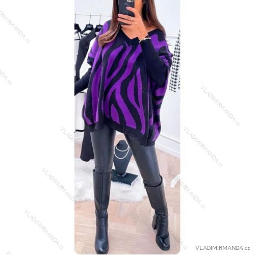 Langärmliger Oversize-Strickpullover für Damen (Einheitsgröße S/M/L) ITALIAN FASHION IMWL22044