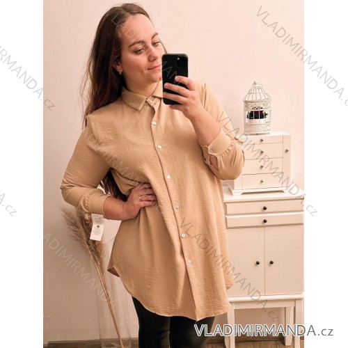 Mit Kapuze langärmliges mit Kapuze Kleid (uni s / m) IM2191956 L / XL hellbeige