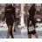 Sommerkleid Langarm geblümte Damen (UNI S / L) ITALIAN FASHION IMK20150