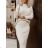 Sommerkleid Langarm geblümte Damen (UNI S / L) ITALIAN FASHION IMK20150