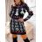 Sommerkleid Langarm geblümte Damen (UNI S / L) ITALIAN FASHION IMK20150