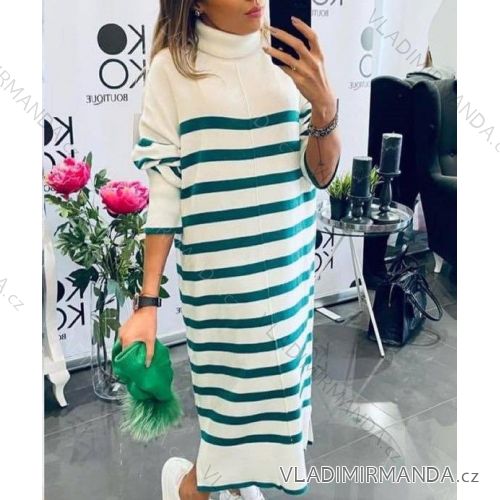 Sommerkleid Langarm geblümte Damen (UNI S / L) ITALIAN FASHION IMK20150