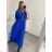 Šaty dlouhé elegantní dlouhý rukáv dámské (S/M ONE SIZE) ITALSKÁ MÓDA IMWKK223392