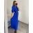 Šaty dlouhé elegantní dlouhý rukáv dámské (S/M ONE SIZE) ITALSKÁ MÓDA IMWKK223392