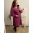 Damen Warmes Langarmkleid (L / XL ONE SIZE) ITALIAN FASHION IM421MIA