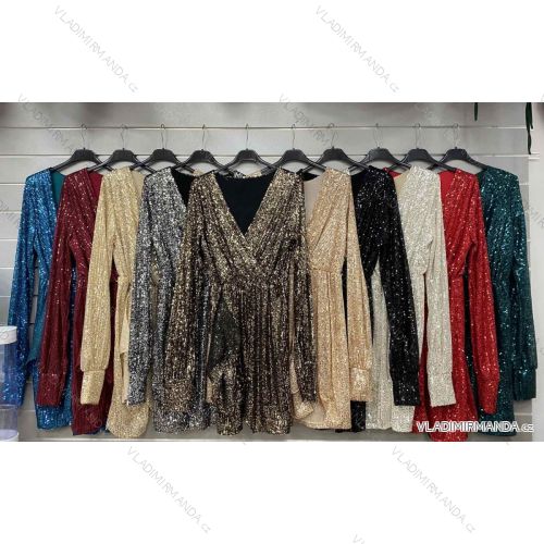 Šaty košilové 3/4 rukáv dámské tenké (uni s-l) ITALSKá MóDA IMWD201619