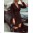 Sommerkleid Langarm geblümte Damen (UNI S / L) ITALIAN FASHION IMK20150
