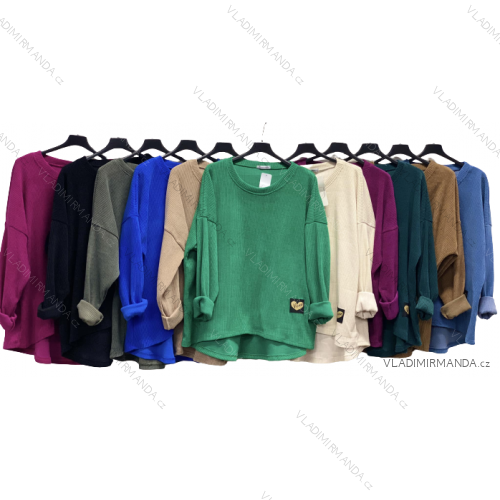 Damen-Tunika mit langen Ärmeln, große Größen (2XL/3XL, EINE GRÖSSE) ITALIAN FASHION IMC22542