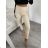Leggings lange isolierte Damenjeans (S-3XL) TURKISH FASHION TMWL20619 hellbeige M / L