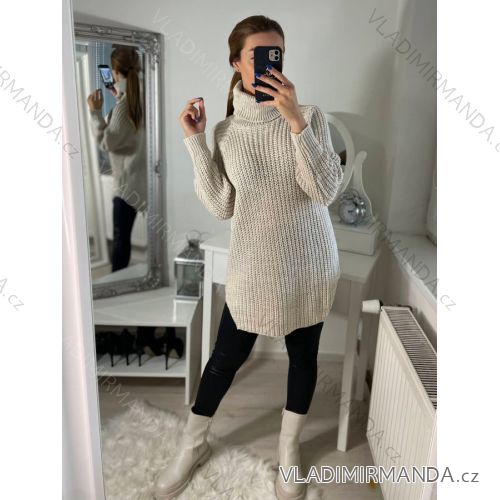 Langarm-Rollkragenpullover für Damen (S/M/L ONE SIZE) ITALIAN FASHION IM322394