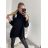 Svetr pletený oversize s rolákem dlouhý rukáv dámský (S/M/L/XL/2XL/3XL ONE SIZE) ITALSKÁ MÓDA IMWC223672 2LX/3XL Schwarz