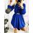 Sommerkleid Langarm geblümte Damen (UNI S / L) ITALIAN FASHION IMK20150