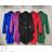 Sommerkleid Langarm geblümte Damen (UNI S / L) ITALIAN FASHION IMK20150