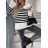 Damen-Strickpullover mit Streifen und langen Ärmeln (S/M ONE SIZE) ITALIAN FASHION IMWGB223923