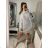 Damen Gestricktes Langarmkleid (L/XL ONE SIZE) ITALIAN FASHION IMD211019