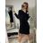 Damen Gestricktes Langarmkleid (L/XL ONE SIZE) ITALIAN FASHION IMD211019