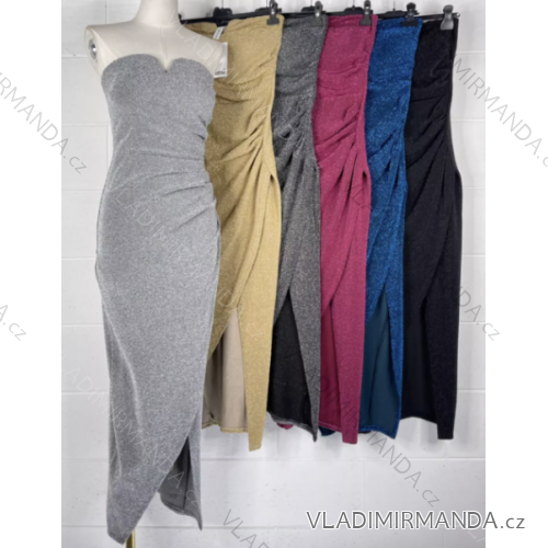 Šaty plesové dlouhé elegantní bez rukávu dámské (S/M ONE SIZE) ITALSKÁ MÓDA IMPBB22B22876