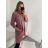 Šaty sametové teplé dlouhý rukáv dámské nadrozměr (L/XL/2XL ONE SIZE) ITALSKÁ MÓDA IM322651 XL/2XL altrosa