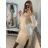 Sommerkleid Langarm geblümte Damen (UNI S / L) ITALIAN FASHION IMK20150