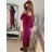 Sommerkleid Langarm geblümte Damen (UNI S / L) ITALIAN FASHION IMK20150