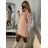 Kleid mit 3/4 Ärmeltasche für Damen (uni sl) ITALIAN Fashion IM3181746 světle béžová S/M