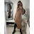 Šaty úpletové dlouhý rukáv dámské (S/M ONE SIZE) ITALSKÁ MÓDA IMWAA223333 S/M hellbraun