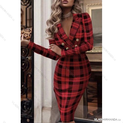 Šaty elegantní třpytivé dlouhý rukáv dámské (S/M ONE SIZE) ITALSKÁ MÓDA IMWDD223941