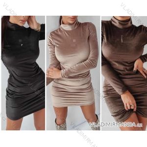 Šaty elegantní třpytivé dlouhý rukáv dámské (S/M ONE SIZE) ITALSKÁ MÓDA IMWDD223941