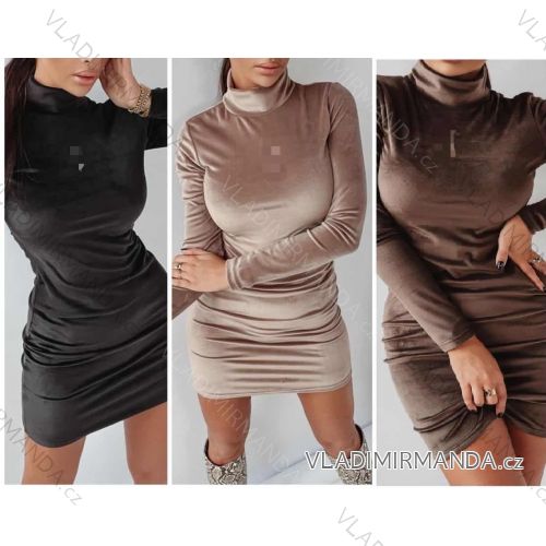 Šaty elegantní třpytivé dlouhý rukáv dámské (S/M ONE SIZE) ITALSKÁ MÓDA IMWDD223941