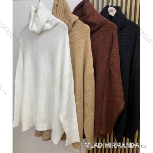 Langärmliger übergroßer Rollkragenpullover für Damen (S/M/L ONE SIZE) ITALIAN FASHION IMLLR225000