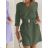 Šaty elegantní dlouhý rukáv dámské (S/M ONE SIZE) ITALSKÁ MÓDA IMWB22376
