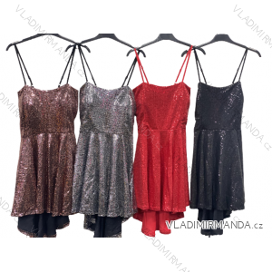 Elegantes, funkelndes, trägerloses Damenkleid (Einheitsgröße S/M) ITALIAN FASHION IMC22920