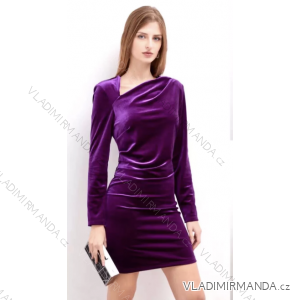 Šaty elegantní dlouhý rukáv dámské (S/M ONE SIZE) ITALSKÁ MÓDA IMPLI2220433lurex