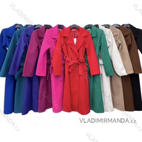 Damen-Herbst-Leder-Langarmmantel (S/M ONE SIZE) ITALIAN FASHION IMPLM2255500