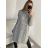 Šaty pletené dlouhý rukáv dámské (S/M ONE SIZE) ITALSKÁ MÓDA IMWAA223619 L / XL braun