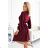 339-3 BINDY Feminines Kleid mit Ausschnitt - Burgund
