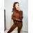 Svetr úpletový s rolákem dlouhý rukáv dámský (S/M ONE SIZE) ITALSKÁ MÓDA IMWGS223724 S/M schwarz