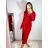 Šaty elegantní dlouhý rukáv dámské (S/M ONE SIZE) ITALSKÁ MÓDA IMWE223781 S/M schwarz