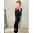Šaty elegantní dlouhý rukáv dámské (S/M ONE SIZE) ITALSKÁ MÓDA IMWE223781 S/M rot