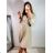 Sommerkleid Langarm geblümte Damen (UNI S / L) ITALIAN FASHION IMK20150 S/M Smaragd