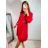 Sommerkleid Langarm geblümte Damen (UNI S / L) ITALIAN FASHION IMK20150 S/M Smaragd