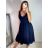 Šaty letní na ramínka dámské (S/M ONE SIZE) ITALSKÁ MÓDA IMPBB22B21841 S/M altrosa
