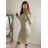 Strickkleid mit Rollkragen und langen Ärmeln für Damen (Einheitsgröße S/M) ITALIAN FASHION IMM22J51753