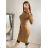 Strickkleid mit Rollkragen und langen Ärmeln für Damen (Einheitsgröße S/M) ITALIAN FASHION IMM22J51753