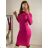 Strickkleid mit Rollkragen und langen Ärmeln für Damen (Einheitsgröße S/M) ITALIAN FASHION IMM22J51753