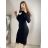 Strickkleid mit Rollkragen und langen Ärmeln für Damen (Einheitsgröße S/M) ITALIAN FASHION IMM22J51753