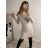 Langärmeliges Kaschmir-Rollkragen-Strickkleid für Damen (S/M EINHEITSGRÖSSE) EBELIEVE MA722S-3120/DU3 Grün