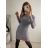 Langärmeliges Kaschmir-Rollkragen-Strickkleid für Damen (S/M EINHEITSGRÖSSE) EBELIEVE MA722S-3120/DU3 Grün