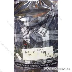 Lange Flanellhemden für Männer (42/43-48/49) GLIMMER GLI22x-9-4