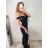 Šaty elegantní plesové dlouhé carmen dámské (S/M ONE SIZE) ITALSKá MóDA IMM2251830Q S/M schwarz